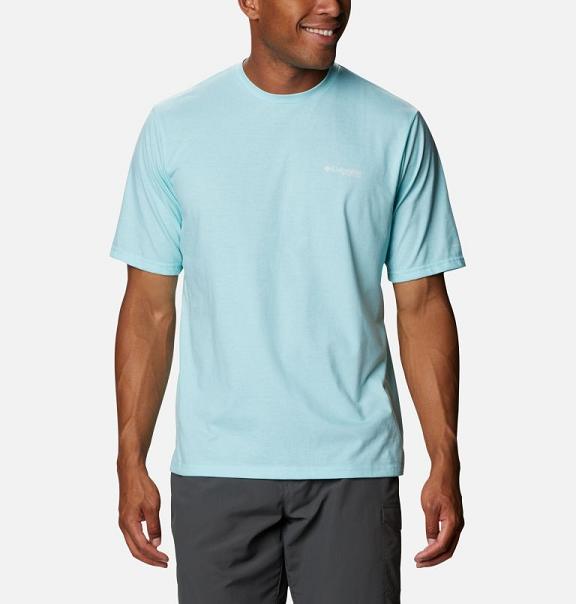 Columbia PFG T-Shirt Green For Men's NZ15394 New Zealand